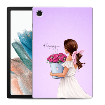 Силиконовый чехол на Samsung Galaxy Tab A8 10.5 (2021) с принтом женский Силиконовый чехол на Samsung Galaxy Tab A8 10.5 (2021) с принтом женский