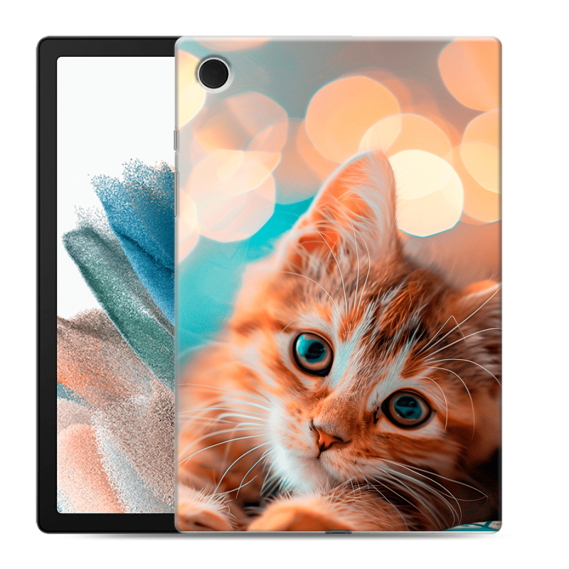Силиконовый чехол на Samsung Galaxy Tab A8 10.5 (2021) с принтом котик Силиконовый чехол на Samsung Galaxy Tab A8 10.5 (2021) с принтом котик