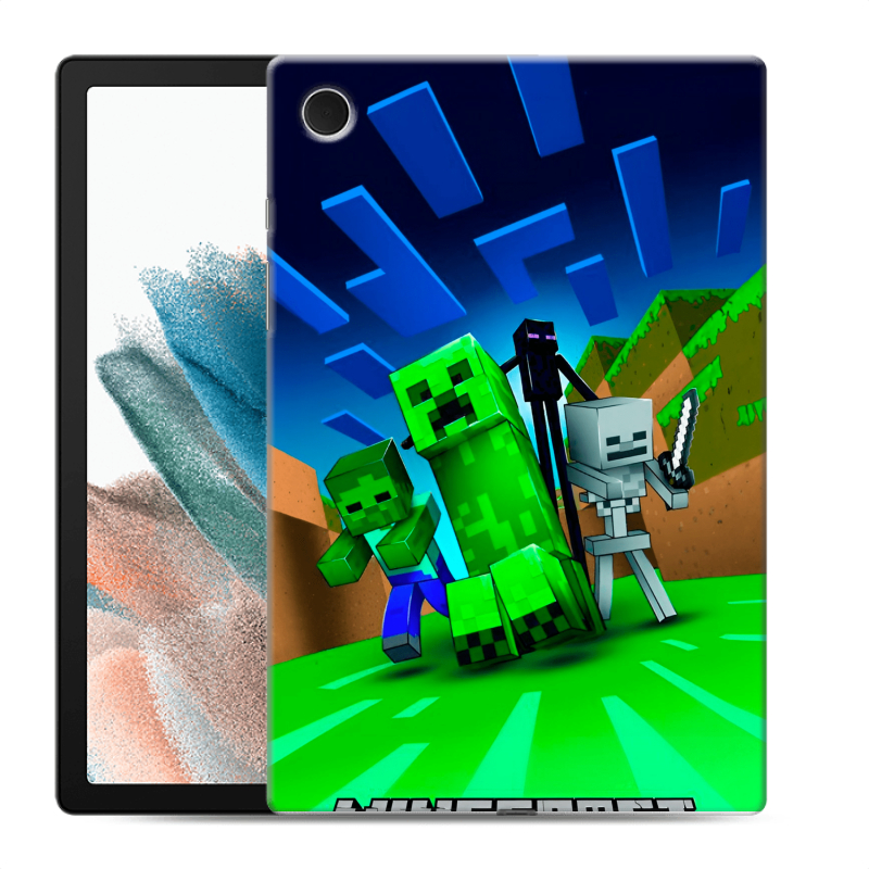 Силиконовый чехол на Samsung Galaxy Tab A8 10.5 (2021) с принтом Майнкрафт Силиконовый чехол на Samsung Galaxy Tab A8 10.5 (2021) с принтом Майнкрафт