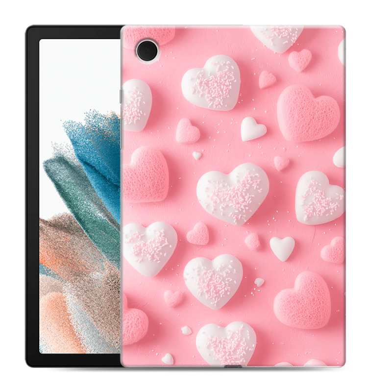 Силиконовый чехол на Samsung Galaxy Tab A8 10.5 (2021) с принтом Сердечки Силиконовый чехол на Samsung Galaxy Tab A8 10.5 (2021) с принтом Сердечки
