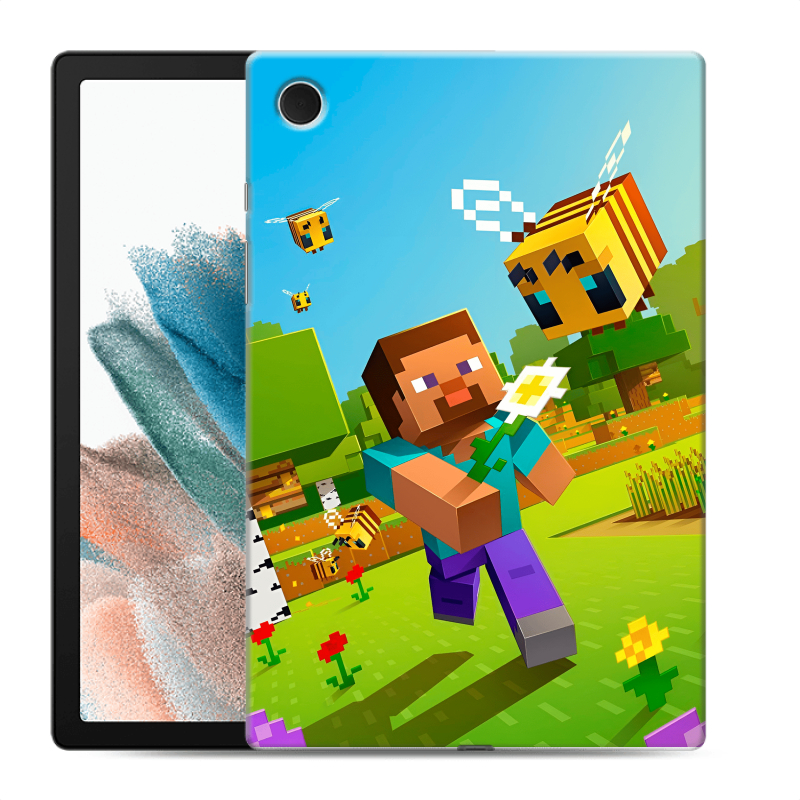 Силиконовый чехол на планшета Samsung Galaxy Tab A8 10.5 (2021) с принтом Майнкрафт Minecraft Силиконовый чехол на планшета Samsung Galaxy Tab A8 10.5 (2021) с принтом Майнкрафт Minecraft