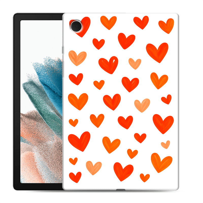 Силиконовый чехол на Samsung Galaxy Tab A8 10.5 (2021) с принтом Сердечки Силиконовый чехол на Samsung Galaxy Tab A8 10.5 (2021) с принтом Сердечки