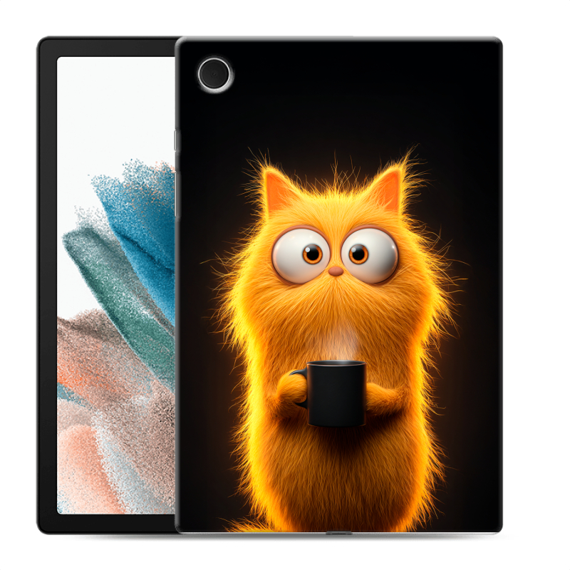 Силиконовый чехол на Samsung Galaxy Tab A8 10.5 (2021) с принтом Смешной кот Силиконовый чехол на Samsung Galaxy Tab A8 10.5 (2021) с принтом Смешной кот