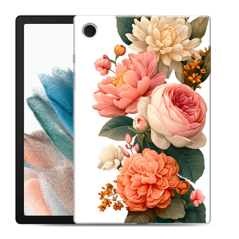 Силиконовый чехол на Samsung Galaxy Tab A8 10.5 (2021) с принтом цветы Силиконовый чехол на Samsung Galaxy Tab A8 10.5 (2021) с принтом цветы