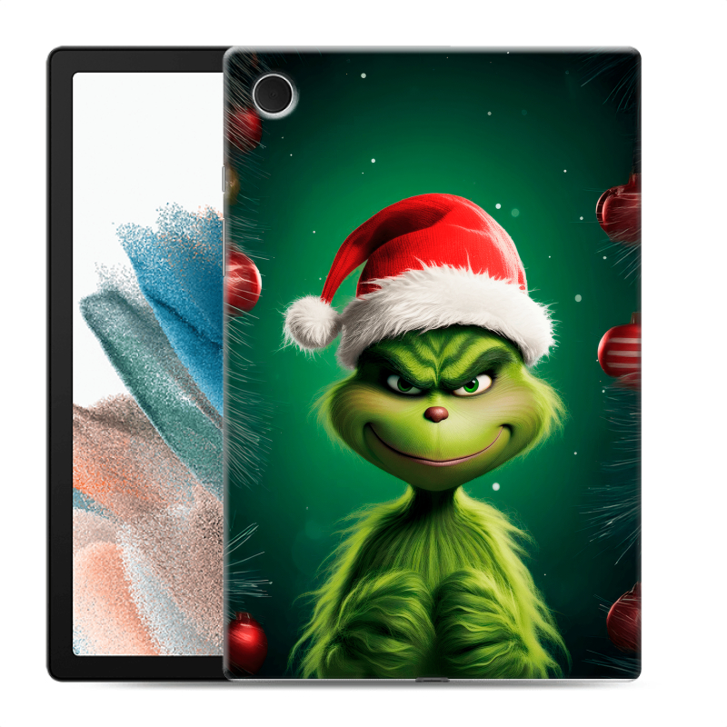 Силиконовый чехол на планшета Samsung Galaxy Tab A8 10.5 (2021) с принтом Гринч Новый год Рождество Силиконовый чехол на планшета Samsung Galaxy Tab A8 10.5 (2021) с принтом Гринч Новый год Рождество