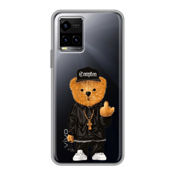 Силиконовый чехол на Vivo Y33s с принтом Мишка