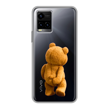 Силиконовый чехол на Vivo Y33s с принтом Медведь