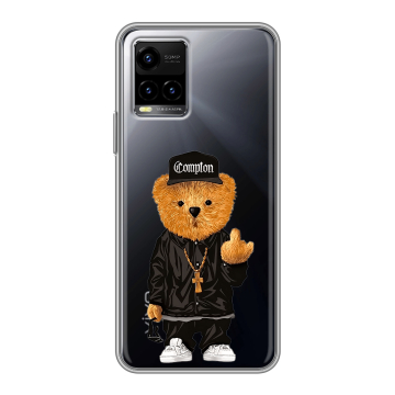 Силиконовый чехол на Vivo Y33s с принтом Плюшевый медведь