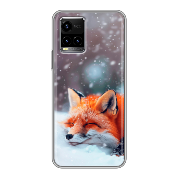 Силиконовый чехол на Vivo Y33s с принтом лиса