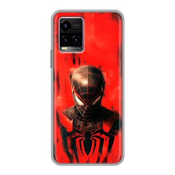 Силиконовый чехол на Vivo Y33s с принтом человек паук spiderman