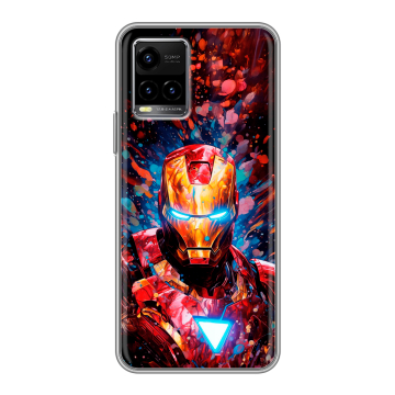 Силиконовый чехол на Vivo Y33s с принтом Железный человек Ironman
