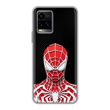 Силиконовый чехол на Vivo Y33s с принтом человек паук spiderman