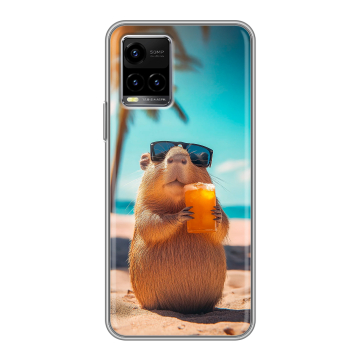Силиконовый чехол на Vivo Y33s с принтом Капибара Силиконовый чехол на Vivo Y33s с принтом Капибара