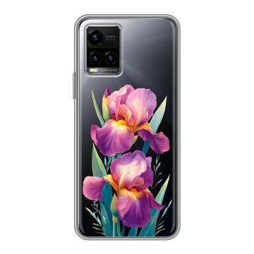 Силиконовый чехол на Vivo Y33s с принтом Цветы орхидеи Силиконовый чехол на Vivo Y33s с принтом Цветы орхидеи