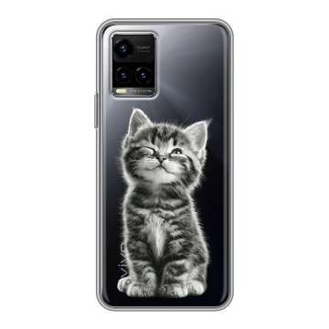 Силиконовый чехол на Vivo Y33s с принтом Котенок