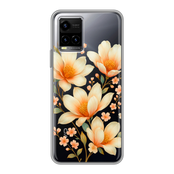 Силиконовый чехол на Vivo Y33s с принтом Цветы Силиконовый чехол на Vivo Y33s с принтом Цветы