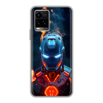 Силиконовый чехол на Vivo Y33s с принтом IronMan Железный человек