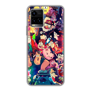 Силиконовый чехол на Vivo Y33s с принтом Gravity Falls Гравити Фолз