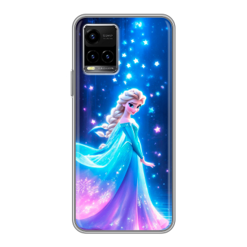 Силиконовый чехол на Vivo Y33s с принтом Холодное сердце Frozen