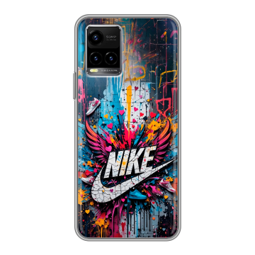 Силиконовый чехол на Vivo Y33s с принтом Nike Найк