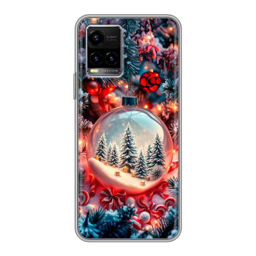 Силиконовый чехол на Vivo Y33s с принтом Новый год Силиконовый чехол на Vivo Y33s с принтом Новый год