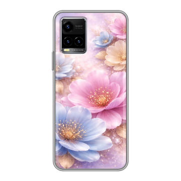 Силиконовый чехол на Vivo Y33s с принтом женский