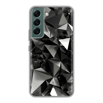 Силиконовый чехол на Samsung Galaxy S22 с принтом Черные кристаллы Силиконовый чехол на Samsung Galaxy S22 с принтом Черные кристаллы