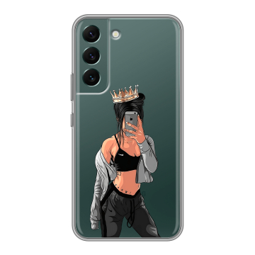 Силиконовый чехол на Samsung Galaxy S22 с принтом Женские принты Силиконовый чехол на Samsung Galaxy S22 с принтом Женские принты