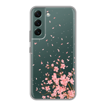 Силиконовый чехол на Samsung Galaxy S22 с принтом Ветка сакуры Силиконовый чехол на Samsung Galaxy S22 с принтом Ветка сакуры