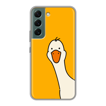 Силиконовый чехол на Samsung Galaxy S22 с принтом Утка Силиконовый чехол на Samsung Galaxy S22 с принтом Утка