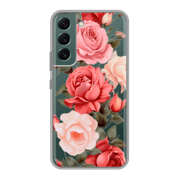 Силиконовый чехол на Samsung Galaxy S22 с принтом Розы Силиконовый чехол на Samsung Galaxy S22 с принтом Розы