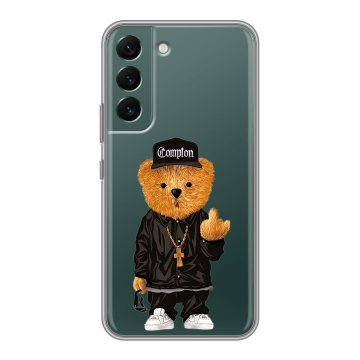 Силиконовый чехол на Samsung Galaxy S22 с принтом Плюшевый медведь Силиконовый чехол на Samsung Galaxy S22 с принтом Плюшевый медведь