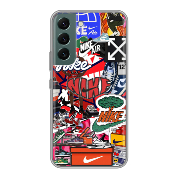 Силиконовый чехол на Samsung Galaxy S22 с принтом Найк Nike яркий Силиконовый чехол на Samsung Galaxy S22 с принтом Найк Nike яркий