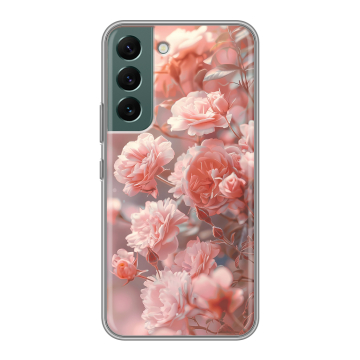Силиконовый чехол на Samsung Galaxy S22 с принтом Розовые розы Силиконовый чехол на Samsung Galaxy S22 с принтом Розовые розы