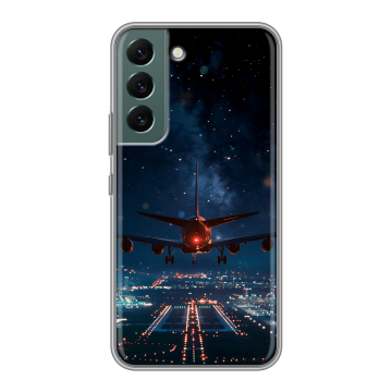 Силиконовый чехол на Samsung Galaxy S22 с принтом самолет Силиконовый чехол на Samsung Galaxy S22 с принтом самолет
