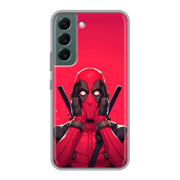 Силиконовый чехол на Samsung Galaxy S22 с принтом Дедпул Deadpool Силиконовый чехол на Samsung Galaxy S22 с принтом Дедпул Deadpool
