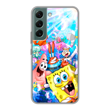 Силиконовый чехол на Samsung Galaxy S22 с принтом спанчбоб спанч боб Силиконовый чехол на Samsung Galaxy S22 с принтом спанчбоб спанч боб