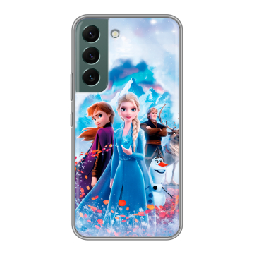 Силиконовый чехол на Samsung Galaxy S22 с принтом Холодное сердце Frozen Силиконовый чехол на Samsung Galaxy S22 с принтом Холодное сердце Frozen