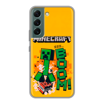 Силиконовый чехол на Samsung Galaxy S22 с принтом Майнкрафт Minecraft Силиконовый чехол на Samsung Galaxy S22 с принтом Майнкрафт Minecraft