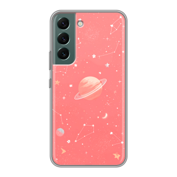 Силиконовый чехол на Samsung Galaxy S22 с принтом Розовый космос Силиконовый чехол на Samsung Galaxy S22 с принтом Розовый космос