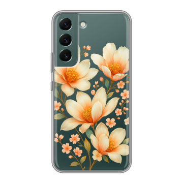 Силиконовый чехол на Samsung Galaxy S22 с принтом Цветы Силиконовый чехол на Samsung Galaxy S22 с принтом Цветы