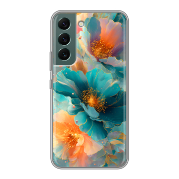 Силиконовый чехол на Samsung Galaxy S22 с принтом Цветы Силиконовый чехол на Samsung Galaxy S22 с принтом Цветы