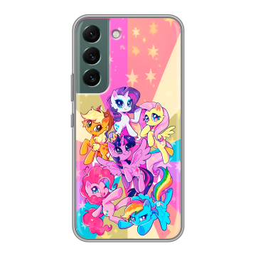 Силиконовый чехол на Samsung Galaxy S22 с принтом My little pony Дружба чудо Силиконовый чехол на Samsung Galaxy S22 с принтом My little pony Дружба чудо