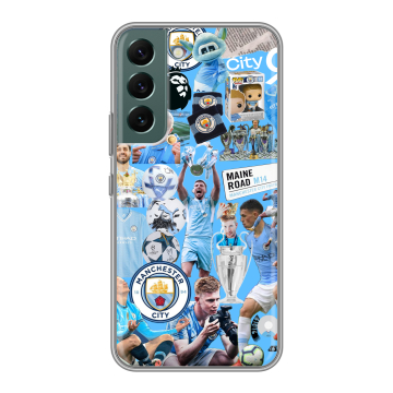 Силиконовый чехол на Samsung Galaxy S22 с принтом Man City Манчестер Сити Силиконовый чехол на Samsung Galaxy S22 с принтом Man City Манчестер Сити