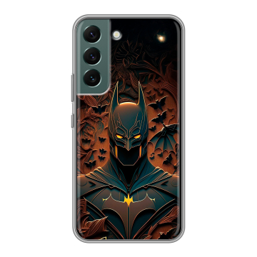 Силиконовый чехол на Samsung Galaxy S22 с принтом Batman Бэтмен Силиконовый чехол на Samsung Galaxy S22 с принтом Batman Бэтмен