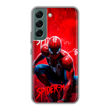 Силиконовый чехол на Samsung Galaxy S22 с принтом Spiderman Человек паук Силиконовый чехол на Samsung Galaxy S22 с принтом Spiderman Человек паук