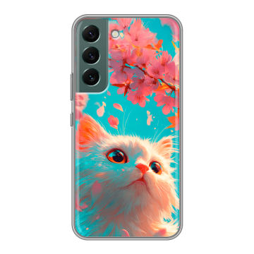 Силиконовый чехол на Samsung Galaxy S22 с принтом Красивый кот Силиконовый чехол на Samsung Galaxy S22 с принтом Красивый кот