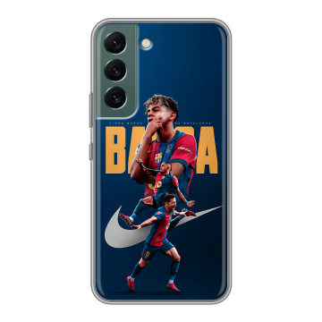 Силиконовый чехол на Samsung Galaxy S22 с принтом Барселона Barca Yamal Силиконовый чехол на Samsung Galaxy S22 с принтом Барселона Barca Yamal