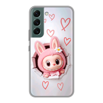Силиконовый чехол на Samsung Galaxy S22 с принтом Labubu Лабубу