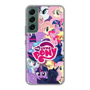 Силиконовый чехол на Samsung Galaxy S22 с принтом My little pony Дружба чудо Силиконовый чехол на Samsung Galaxy S22 с принтом My little pony Дружба чудо